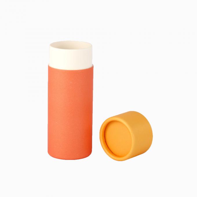 Wadah Silinder Kertas Food Grade Embossed Debossed CMYK Printing 3