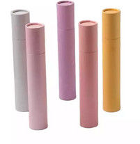 CMYK Debossed Cylinder Cardboard Tubes Kemasan OEM Tersedia