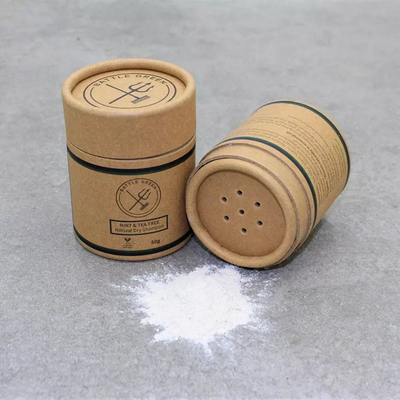 Food Grade Cardboard Spice Bumbu Kontainer Ayakan Bubuk Kemasan Tabung Kertas