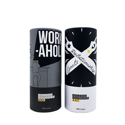 Tabung Karton CMYK Untuk Kemasan Debossed Cylinder OEM Tersedia