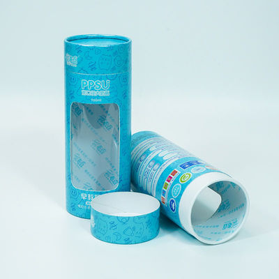 Kemasan Tabung Kertas 100ml Dengan Jendela, Kotak Kertas Jendela PVC Timbul