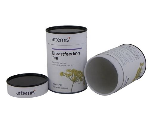 Varnishing Paper Composite Cans Bahan 120gsm, Kemasan Tabung Karton