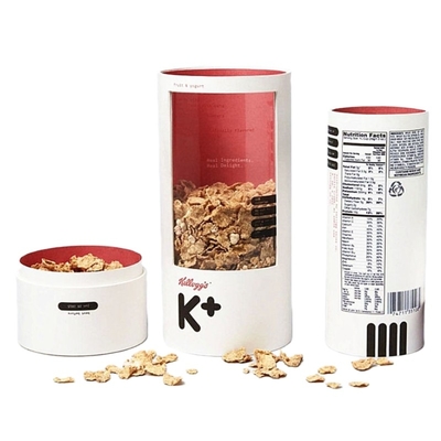Food Grade Paper Tube dengan Clear Window Round Tube Box untuk Kemasan Makanan