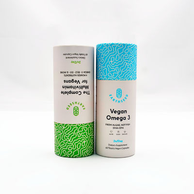 Kotak Tabung Karton Food Grade Ramah Lingkungan Untuk Kemasan Kapsul Suplemen