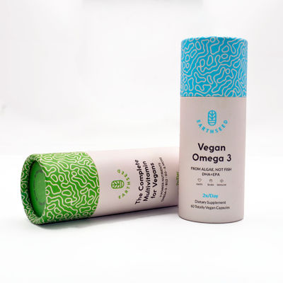 Kotak Tabung Karton Food Grade Ramah Lingkungan Untuk Kemasan Kapsul Suplemen