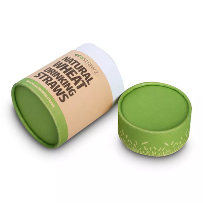 OEM Kraft Paper Food Tube Kemasan Ramah Lingkungan CMYK Cylinder Tea Cardboard Box