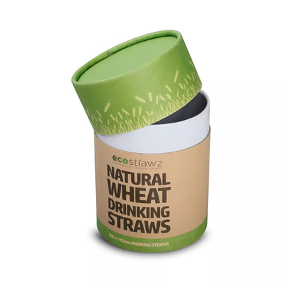 OEM Kraft Paper Food Tube Kemasan Ramah Lingkungan CMYK Cylinder Tea Cardboard Box