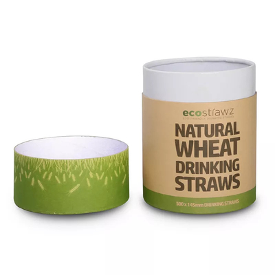 OEM Kraft Paper Food Tube Kemasan Ramah Lingkungan CMYK Cylinder Tea Cardboard Box