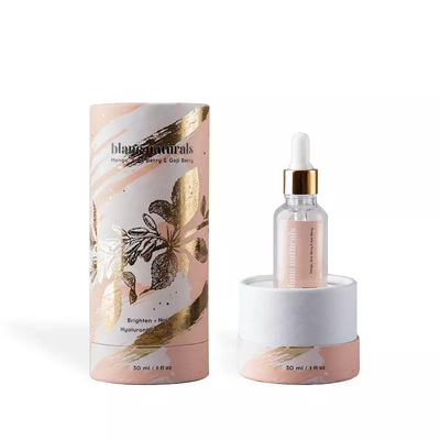 Kotak Tabung Kertas Kosmetik Bulat Parfum Tabung Kertas Minyak Esensial Dengan Sisipan Kertas
