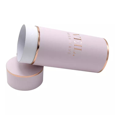 Custom Printed Logo Round Cylinder Container Eco Friendly Apparel Veil Paper Tubes Packaging