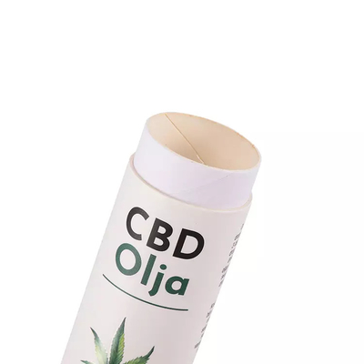 10ml CBD Minyak Esensial Kemasan Tabung Kertas Bulat Kemasan Tabung Silinder Kosmetik