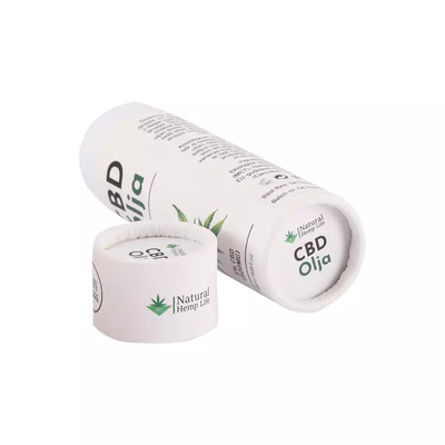 10ml CBD Minyak Esensial Kemasan Tabung Kertas Bulat Kemasan Tabung Silinder Kosmetik