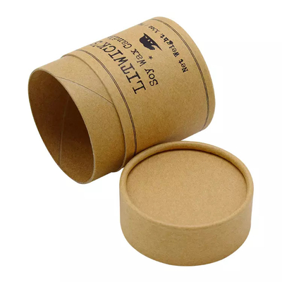 3.5oz Kemasan Silinder Kertas Lilin Logo Kustom Kotak Tabung Kertas Kraft