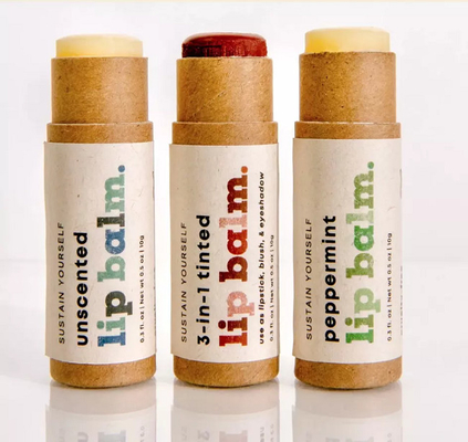 0.5oz Kraft Paper Lip Balm Tubes, Cardboard Deodorant Paperboard Push Up Tubes