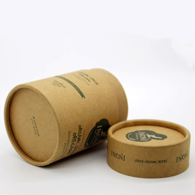Kemasan Kosmetik Kertas Kraft untuk CBD Essential Oil Organic Herb Round Tube