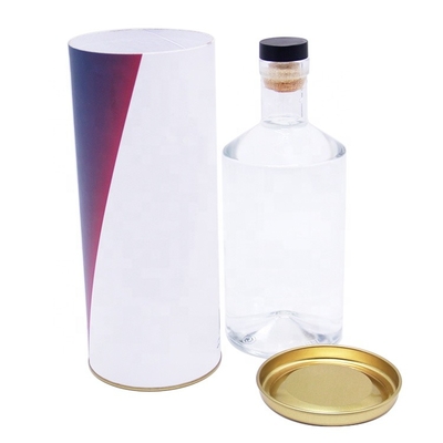 Kotak Hadiah Tutup Logam Untuk Botol Sampanye Pencetakan CMYK Biodegradable
