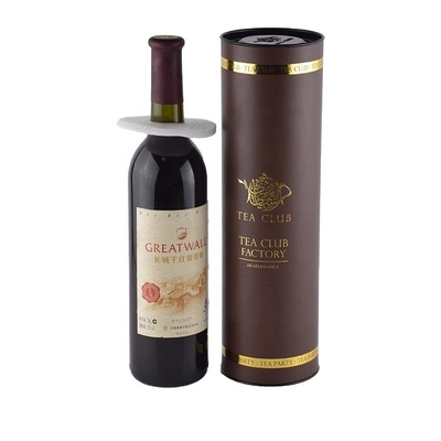 Liquor Cardboard Wine Tube Hotstamping Untuk Kemasan Botol Kaca