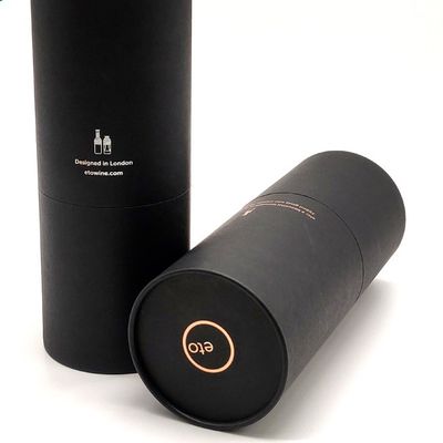 CMYK Karton Anggur Tabung Lapisan Aluminium Foil Bantal Beludru Dimasukkan