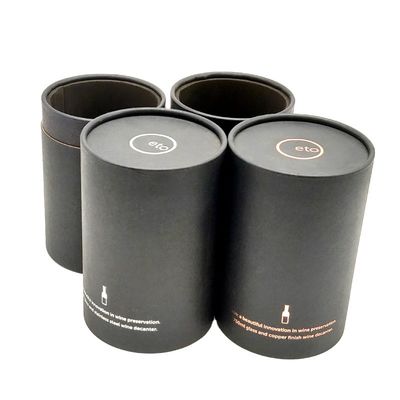 CMYK Karton Anggur Tabung Lapisan Aluminium Foil Bantal Beludru Dimasukkan