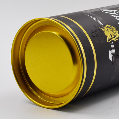 Round Cardboard Wine Tube matte varnishing laminating EVA Dimasukkan