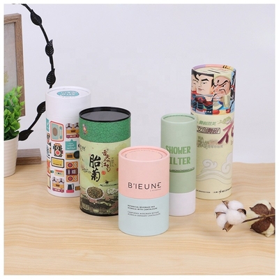 ODM Kemasan Tabung Kertas Kosmetik Hotstamping Debossing Matte Varnished