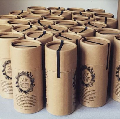 Beludru Bantal Tabung Kertas Biodegradable, Kemasan Tabung Karton Daur Ulang