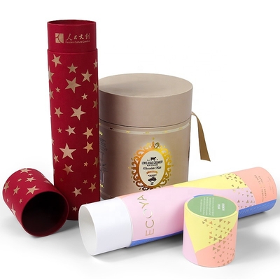 ODM Biodegradable Cardboard Tubes Satin Dimasukkan Push Up Warna CMYK