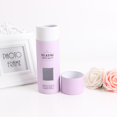 Tabung Kertas Kosmetik OEM dengan Jendela untuk Kemasan Garam Mandi Personal Care Paper Cylinder