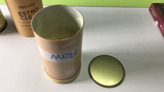 Tabung Karton Bulat Komposit Satin Biodegradable Dimasukkan CMYK
