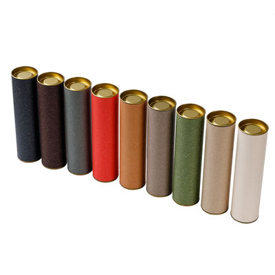 Kemasan Tabung Karton Pribadi Dengan Tutup Embossing Lapisan UV