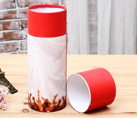 Tempat Pena Tabung Kertas Bantal Beludru, Silinder Karton Timbul Dengan Tutup
